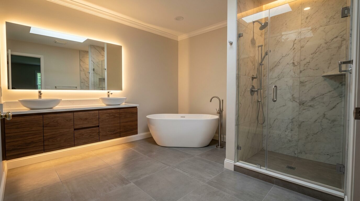 Bathroom after AI visualization